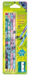 Stitch Colorino Grafitceruza HB radírral kerek Stitch 4db-os + hegyező R74722PTR