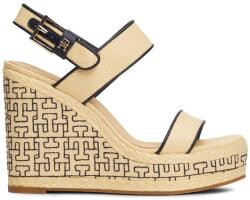 Tommy Hilfiger Sandale Tommy Hilfiger Platform Th Mono Rafia Wedge FW0FW08052 Bej