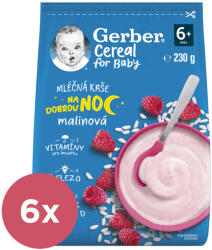 GERBER 6x GERBER Tejberizs málnás Jó éjszakát 230 g