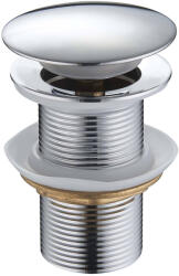 Viva Style Klikk - klakk leeresztő - KEREK - KRÓM - túlfolyó NÉLKÜLI modókagylóhoz 5/4" - Ø 67 mm (BD05805010211711) - globalvivamarket