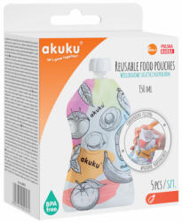 AKUKU etető és itató tasak 5 db 150 ml - babymax