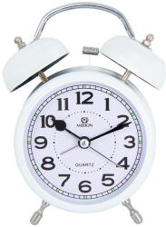 Merion fém ébresztőóra, quartz, fehér színű, 3.5^ (6811-7)