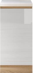TEMPO KONDELA Alsószekrény, fehér magas fényű HG, jobbos, LINE