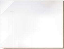 TEMPO KONDELA Felsőszekrény, G80, fehér magas fényű HG, LINE