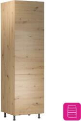 TEMPO KONDELA Élelmiszer szekrény polcokkal, artisan tölgy, univerzális, LANGEN D60R