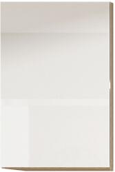 TEMPO KONDELA Felsőszekrény, tölgy sonoma/fehér magas fényű HG, jobbos, LINE