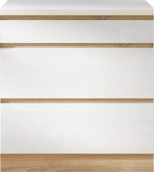 TEMPO KONDELA Alsószekrény, fehér magas fényű HG, LINE D803