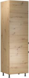 TEMPO KONDELA Magas hűtő beépítő szekrény, artisan tölgy, univerzális, LANGEN D60ZL