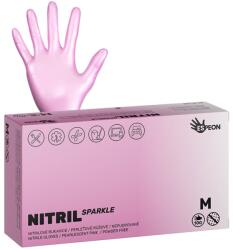 PEARL nitril kesztyű - púdermentes, rózsaszín, S, 100 db