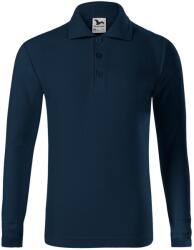 MALFINI Gyerek hosszú ujjú póló Pique Polo - Tengerészkék | 122 cm (6 éves) (2410209)