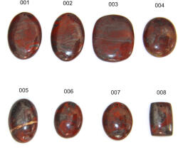  Pandantiv/Cabochon Jasp Rosu cu Gaura Mineral Natural 23-39 x 17-32 x 5-8 mm - 1 Buc