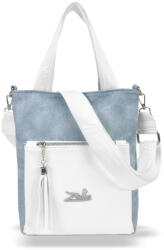  Zellia Női Válltáska/Kézitáska 17095 Jeans Blue-Fehér (84627117)