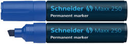 Schneider Permanent marker SCHNEIDER Maxx 250, varf tesit 2+7mm - albastru (S-125003) - siscom-papetarie