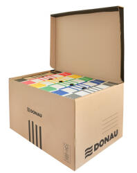 Donau Container de arhivare cu capac deschidere superioara, carton 450gsm, DONAU - negru kraft (DN-7665301FSC-02)