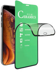 Apple 11/Xr (2020/2022) 9D Full Glue Ceramic teljes kijelzős üvegfólia (tempered glass) 9H keménységű, fekete