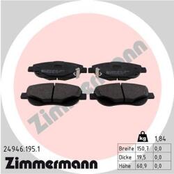ZIMMERMANN set placute frana, frana disc ZIMMERMANN 24946.195. 1 (24946.195.1)