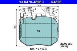ATE set placute frana, frana disc ATE Ceramic 13.0470-4896.2 (13.0470-4896.2)