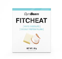 GymBeam Протеинов Шоколад Fitcheat 80 g бял шоколад с кокос