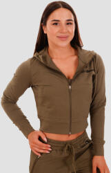 GymBeam Дамски суичър TRN Zip-Up Olive L