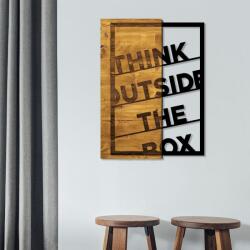 VASBÚTOR Fa fali dekoráció "Think Outside The Box (899SKL1331)