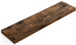 VASAGLE Fali polc, Lebegő polc 80x20 cm, rusztikus barna | VASAGLE (LWS28BX)