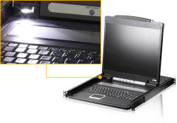 ATEN ATEN CL1000N KVM Console LCD 19'' + keyboard + touchpad 19'' 1U (CL1000N-ATA-AG)