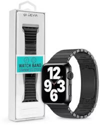DEVIA Elegant Apple Watch fém szíj 42/44/45/49 mm fekete (ST325120)