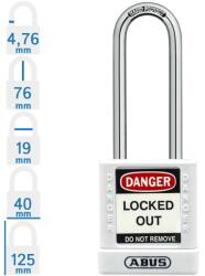 ABUS 74BS/40HB75 KA - Egységkulcsos lakat (Több lakat azonos kulccsal) - Fehér - 857591 (857591)