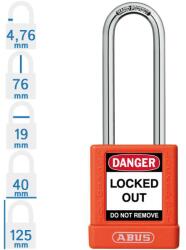 ABUS 74BS/40HB75 KA - Egységkulcsos lakat (Több lakat azonos kulccsal) - Narancs - 857546 (857546)