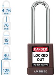 ABUS 74BS/40HB75 KA - Egységkulcsos lakat (Több lakat azonos kulccsal) - Barna - 857492 (857492)