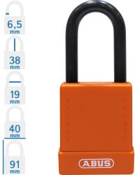 ABUS 76/40 KA - Egységkulcsos lakat (Több lakat azonos kulccsal) - Narancs