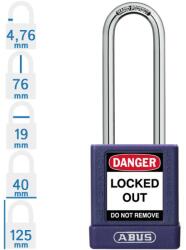 ABUS 74BS/40HB75 LOTO munkavédelmi kizáró lakat - Lila - 855849 (855849)