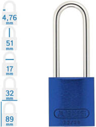 ABUS 72/30HB50 KA - Egységkulcsos lakat (Több lakat azonos kulccsal) - Kék - 768484 (768484)