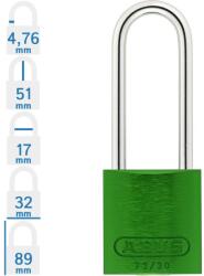 ABUS 72IB/30HB50 LOTO munkavédelmi kizáró lakat - Zöld - 874727 (874727)