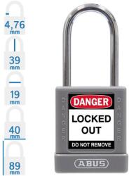 ABUS 74BS/40 KA - Egységkulcsos lakat (Több lakat azonos kulccsal) - Szürke - 857362 (857362)