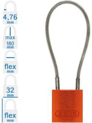 ABUS 72/30CAB40 LOTO munkavédelmi kábeles kizáró lakat - Narancssárga - 856112 (856112)