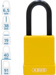 ABUS 76/40 LOTO munkavédelmi kizáró lakat - Sárga - 847691 (847691)