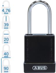 ABUS 76BS/40 LOTO munkavédelmi kizáró lakat - Fekete - 847882 (847882)