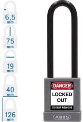 ABUS 74/40HB75 KA - Egységkulcsos lakat (Több lakat azonos kulccsal) - Szürke - 589997 (589997)