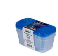 TOO 3db-os téglatest alakú ételtároló doboz szett 960ml-es (KT-078)