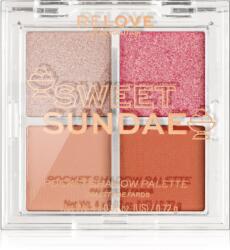Revolution Beauty Pocket Palette szemhéjfesték paletta árnyalat Sweet Sundae 4x0.72 g