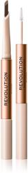 Makeup Revolution Fluffy Brow Filter Duo Kétoldalú szemöldök ceruza a formáért és a fixálásért árnyalat Blonde 0.12 g