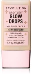 Makeup Revolution Bright Light Glow Drops iluminator lichid culoare Golden Star Dew 23 ml