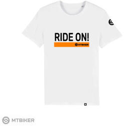 MTBIKER RIDE ON póló, fehér (2XL)