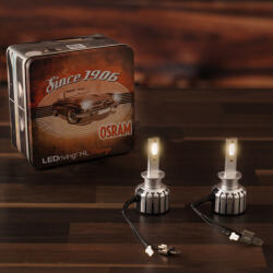 OSRAM LEDriving HL Vintage +300% H1 autós LED tompított, távolsági és ködlámpa szett, +300% fényerő, 2700K meleg fehér fény, 1200 lumen fényáram, P14.5s foglalat, 64150DWVNT, 2 darab/csomag (64150DWVNT-2MB)
