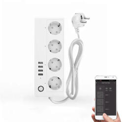 RSH RSH® WT022 - SMART elosztó és USB töltő: 4x USB töltő + 4x külön vezérelhető csatlakozó. Teljes terhelhetőség: 3680W
