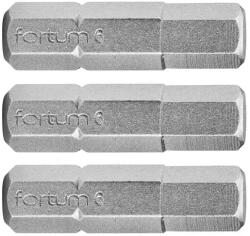 Fortum behajtóhegy HEX, 3 db, S2 acél; H 5×25mm, bliszteren (4741506) - gudebolt