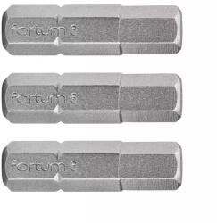 Fortum behajtóhegy HEX, 3 db, S2 acél; H 6×25 mm, bliszteren (4741508)