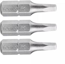Fortum behajtóhegy négyszög, 3 db, S2 acél; SQ 1×25mm, bliszteren (4741601) - gudebolt