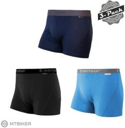 Sensor Érzékelő MERINO ACTIVE boxerek, 3 db, fekete (XL)